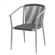 1 Cadeira Empilhavel Oliveta Rivatti 57 cm -Largura- Estrutura em Aluminio Areia e Corda Nautica Cinza